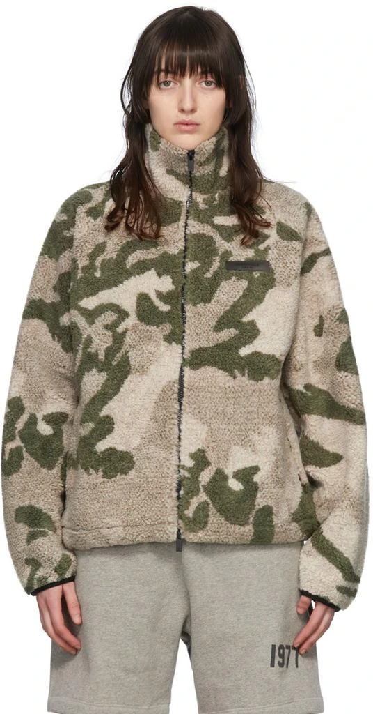 Essentials Khaki Polyester Jacket 1