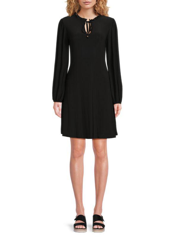 TASH + SOPHIE Tie Neck Mini Dress
