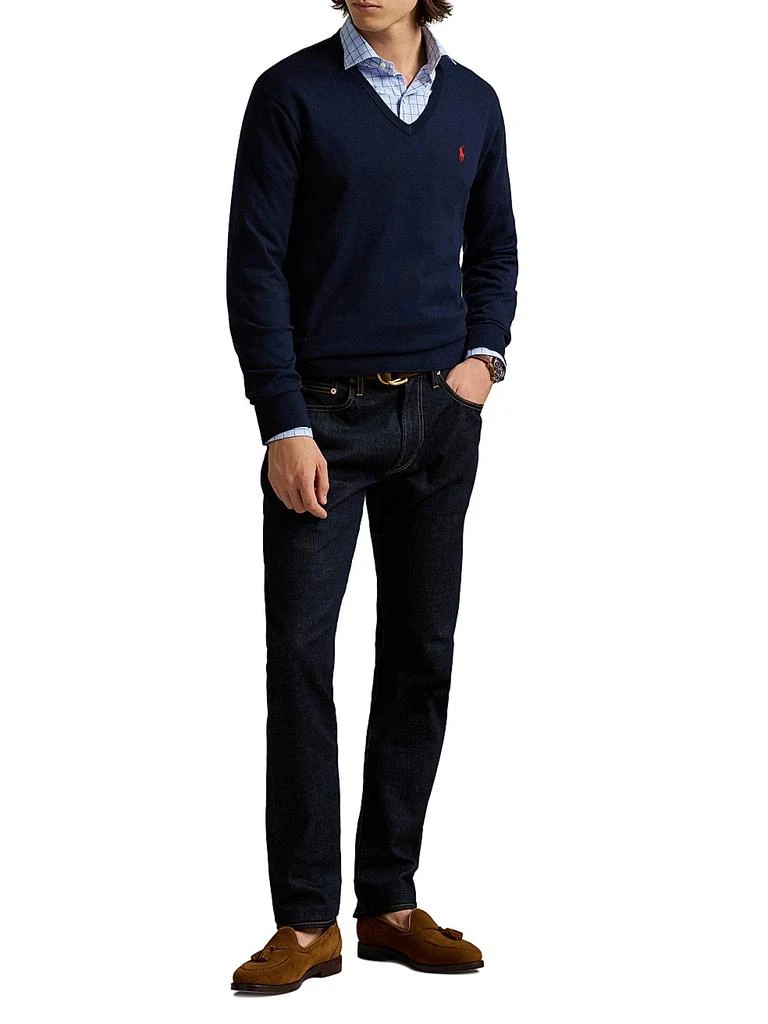 Ralph Lauren Logo Cotton V-Neck Sweater 2