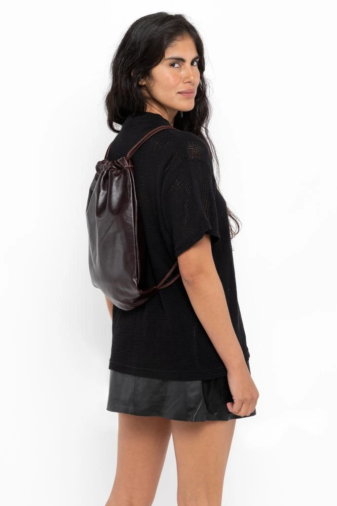 Los Angeles Apparel RLH3414 - Unisex Leather Drawstring Backpack 41