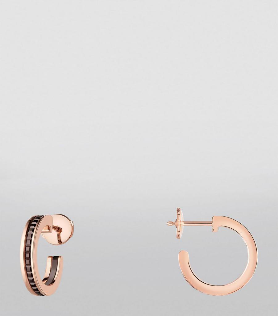 Boucheron Rose Gold and Brown PVD Quatre Classique Hoop Earrings