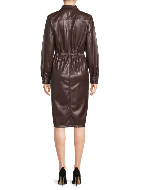 Calvin Klein Faux Leather Shirtdress 2