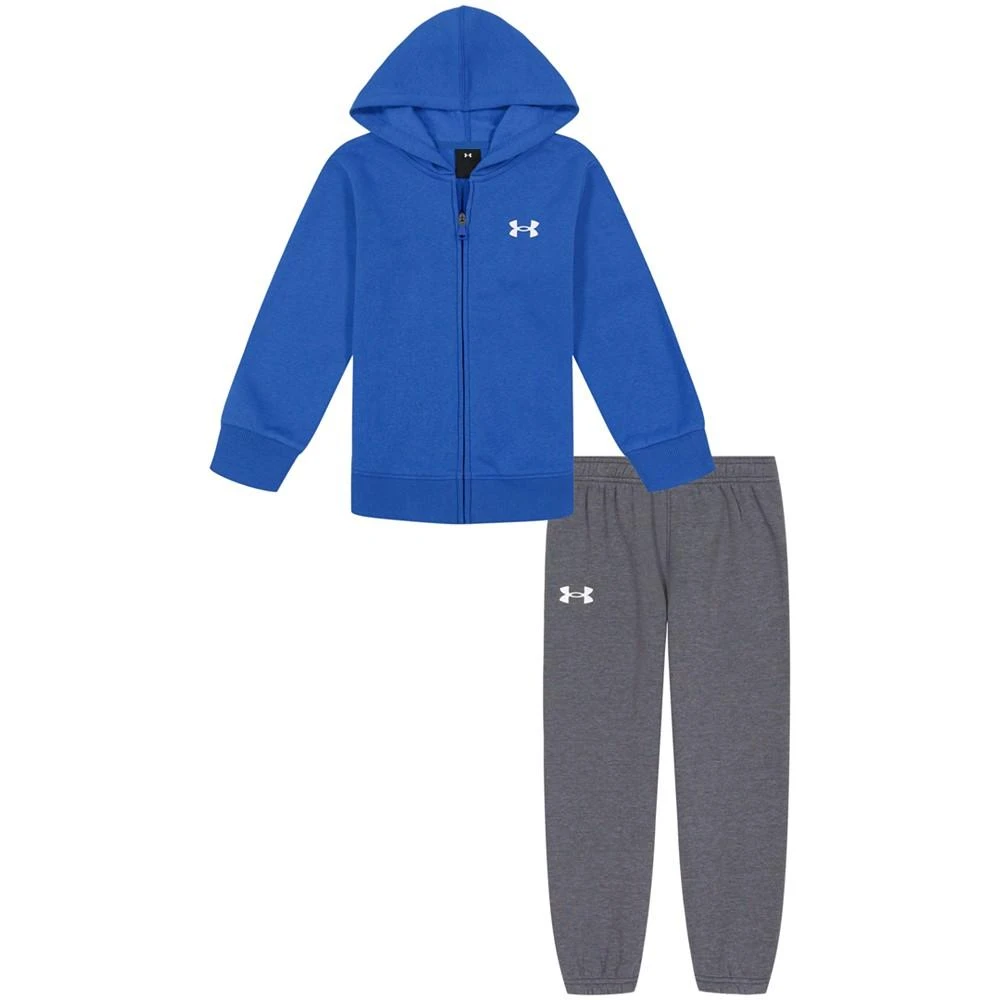 Under Armour Little Boys Branded Logo Zip-Up Hoodie and Joggers Set