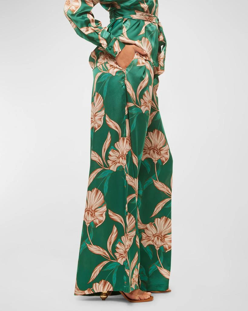 MISA Filippa Relaxed Wide-Leg Floral Pants 5