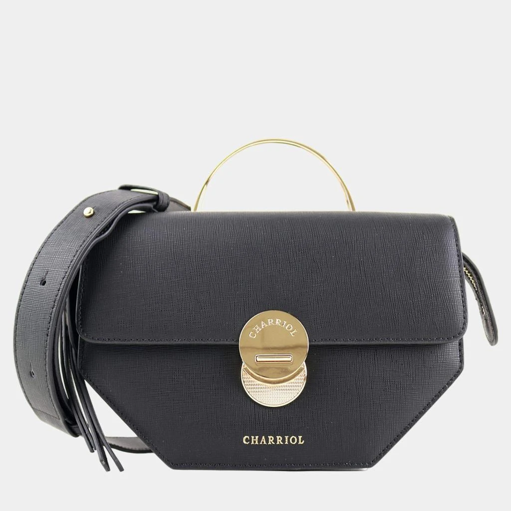 Charriol Charriol Black Leather Cetic Legacy Crossbody 1