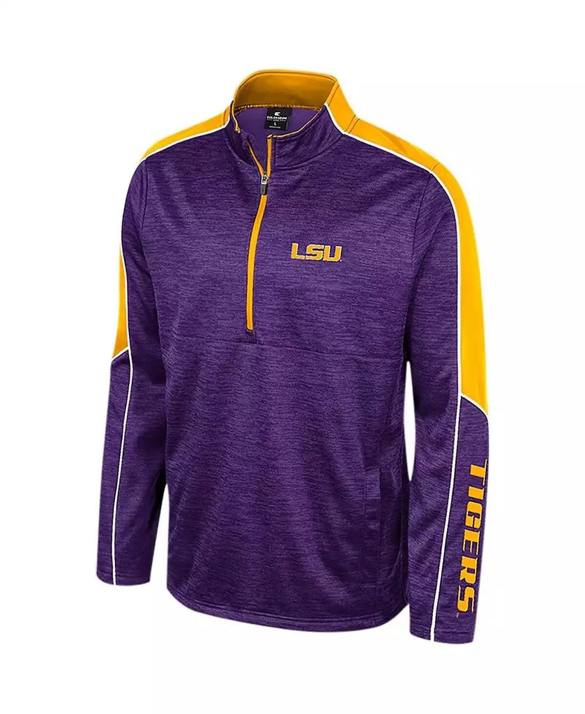 Colosseum Men's Purple LSU Tigers Marled Half-Zip Jacket 2