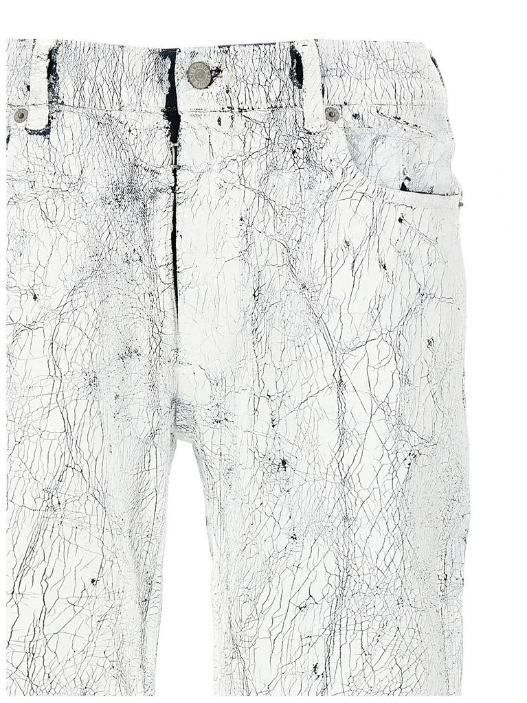 MM6 MM6 Maison Margiela Cracked-Effect Straight-Leg Jeans 3