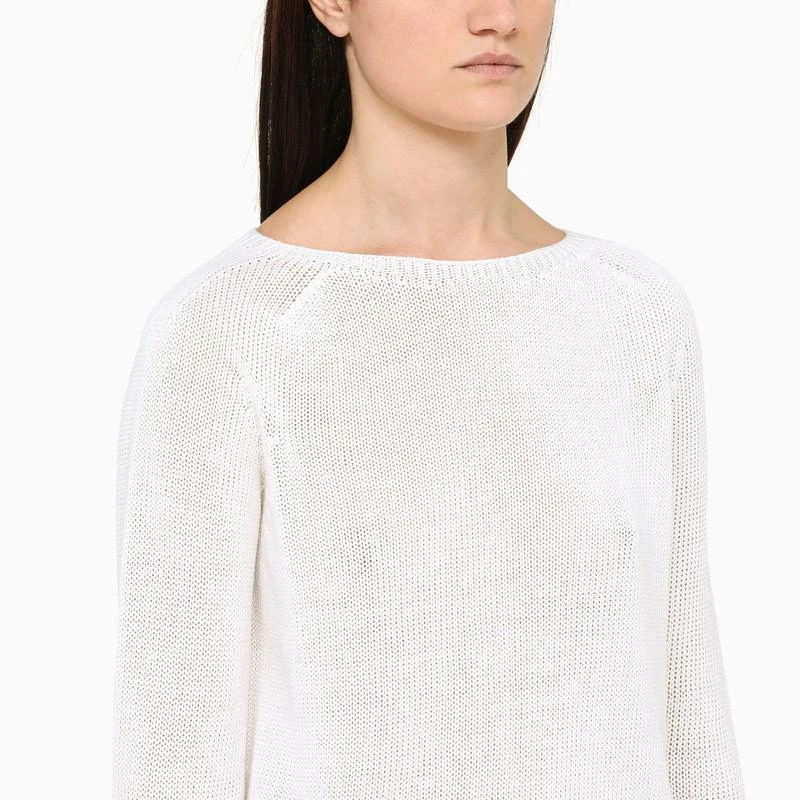 'S Max Mara White linen crew-neck jumper 5