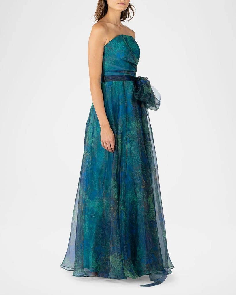 Rene Ruiz Collection Strapless Floral-Print Organza Gown 3