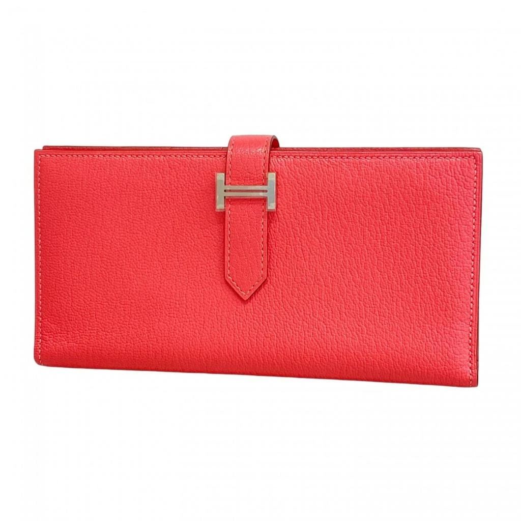 Hermes Chevre Leather Long Wallet (Bi-Fold) (Pre-Owned) 1