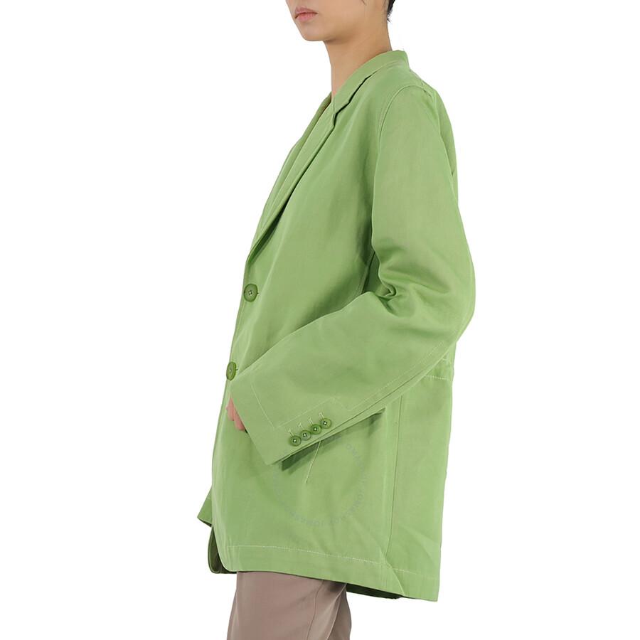 PETAR PETROV Ladies Green Issa Single-Breasted Oversized Jacket