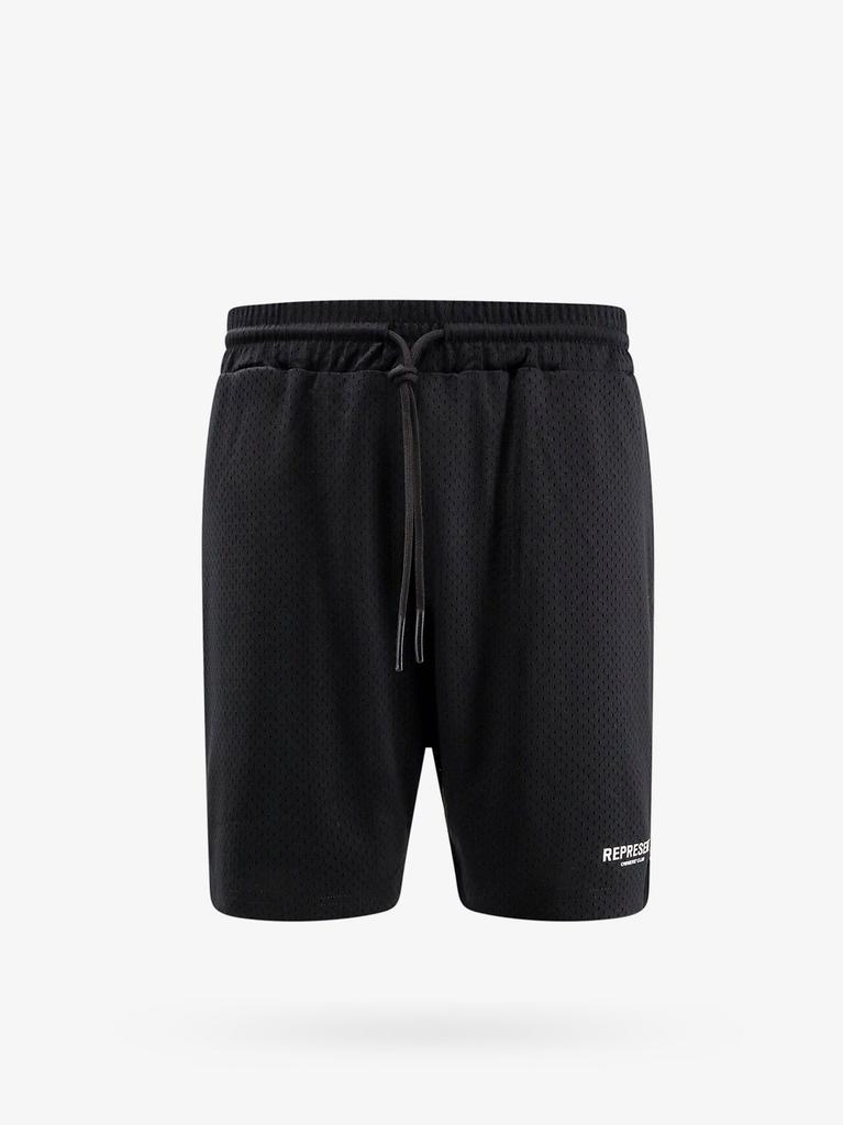 Represent Nylon bermuda shorts with frontal logo print