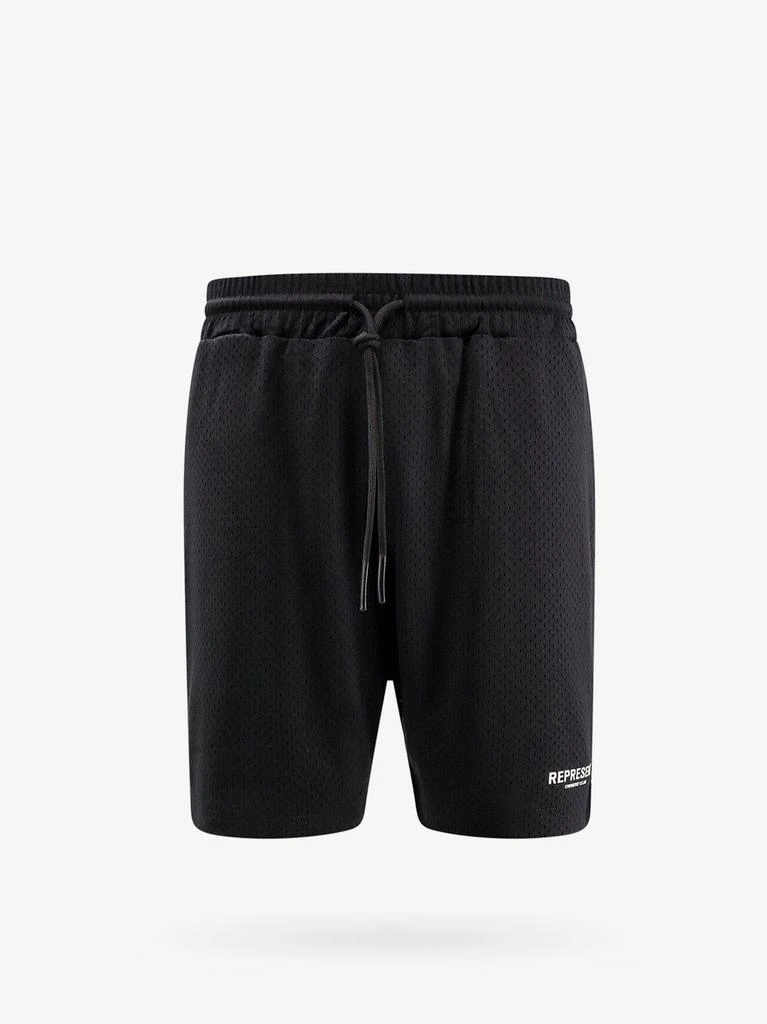 Represent Nylon bermuda shorts with frontal logo print 1