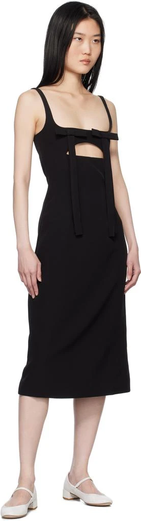 Sandy Liang Black Machu Midi Dress 4