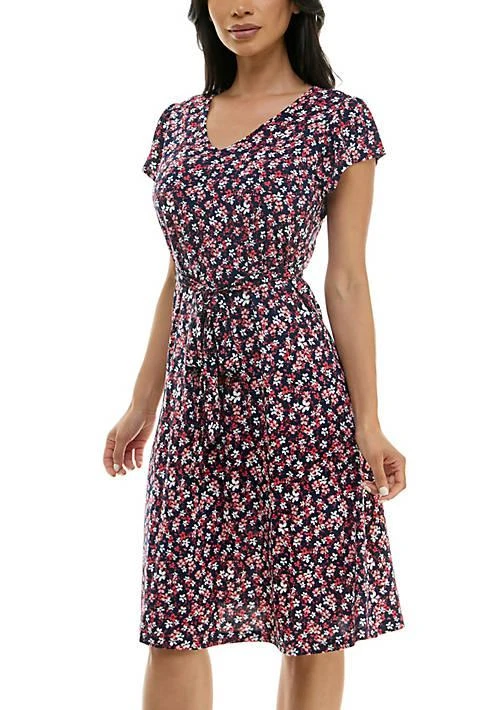 Nina Leonard Leonard Sylvia Midi Dress With Self Sash 2