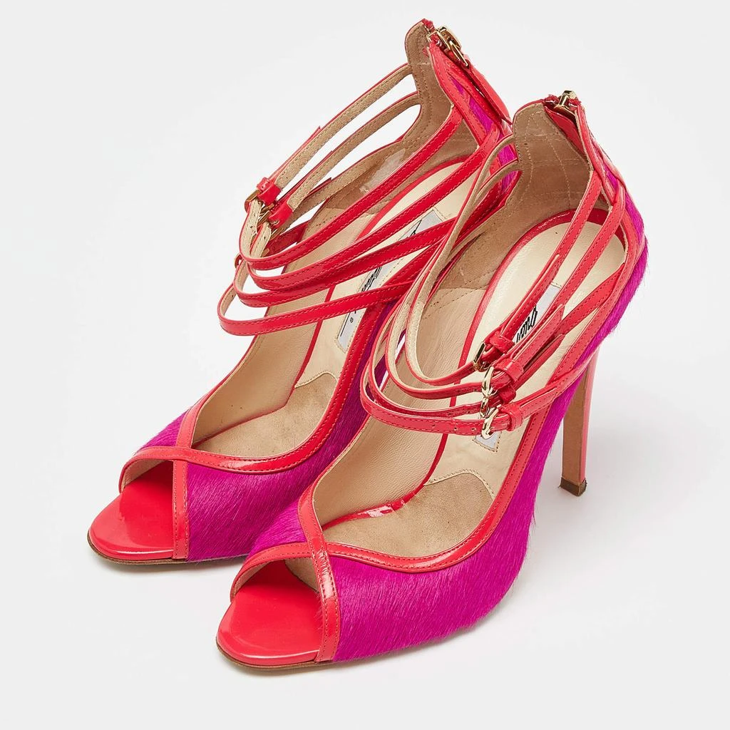 Brian Atwood Brian Atwood Pink Calf Hair and Patent Leather Stellah Pumps Size 37.5 2