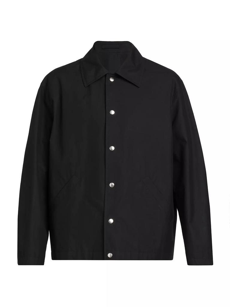 Jil Sander Logo Blouson Cotton Poplin Jacket