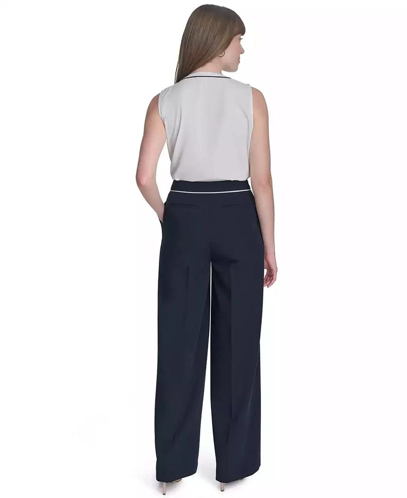 Tommy Hilfiger Women's Tipped High-Rise Bootcut Pants 5