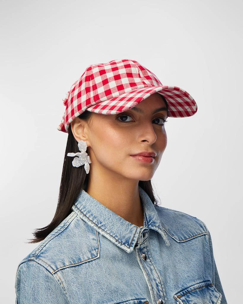 Lele Sadoughi Embellished Bow Baseball Hat - Hats - BeyondStyle display picture 3