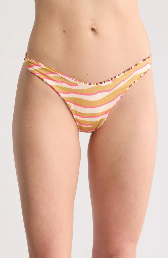 Maaji Caramel Foliage Slendourous Reversible Bikini Bottoms 3