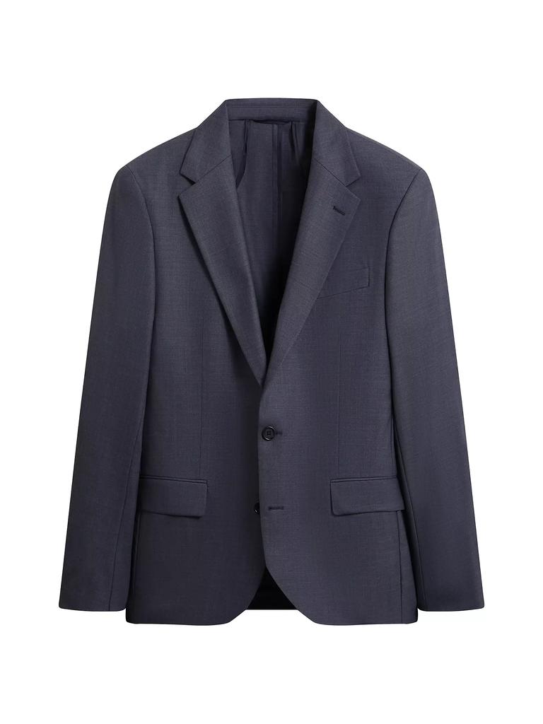 BUGATCHI Stretch-Wool Single-Breasted Blazer