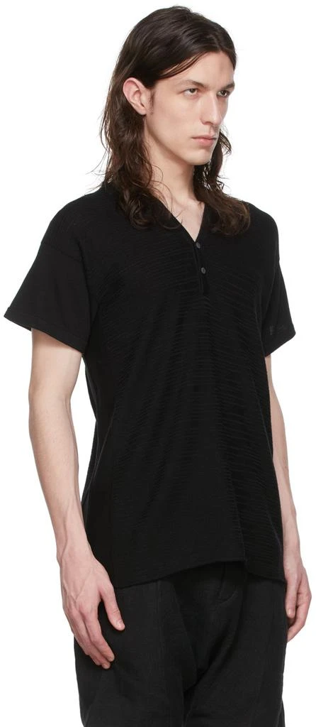 Label Under Construction Black Cotton Henley 2