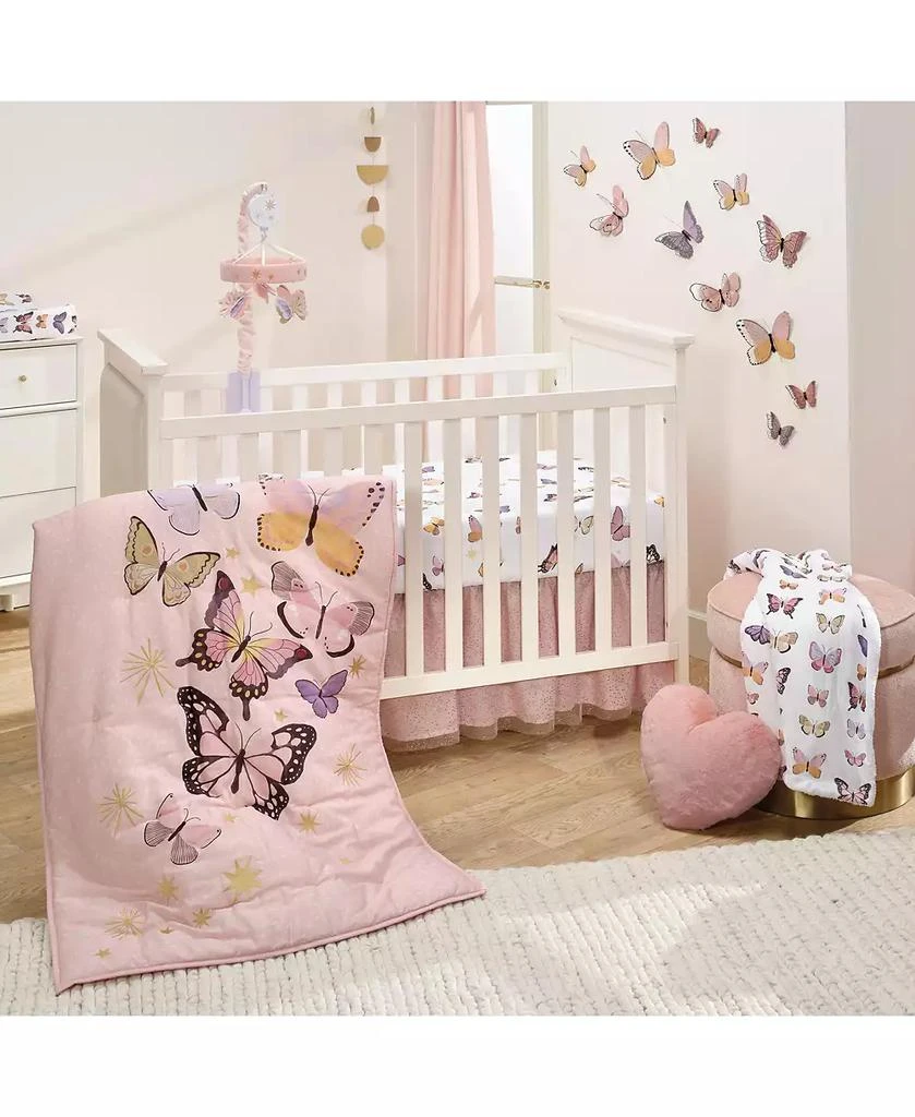 Lambs 
Ivy Butterfly Dreams Breathable 100% Cotton Fitted Baby Crib Sheet 4