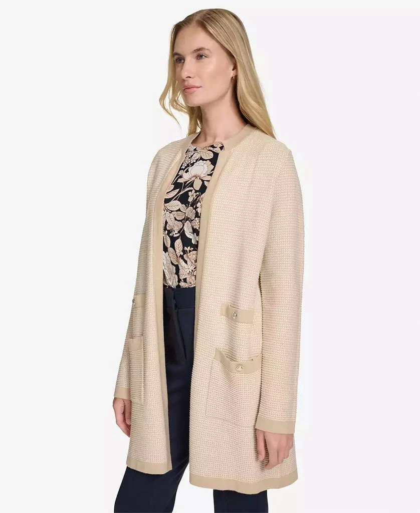 Tommy Hilfiger Women's Printed Cotton Open-Front Cardigan 3