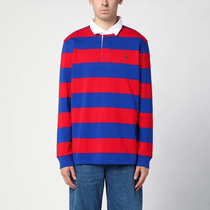 Ralph Lauren Red/blue striped long-sleeved polo shirt 1
