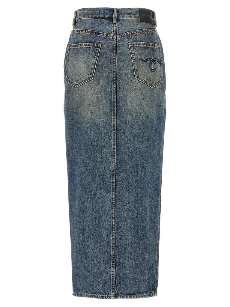R13 R13 Devon Side Slit Denim Skirt 2