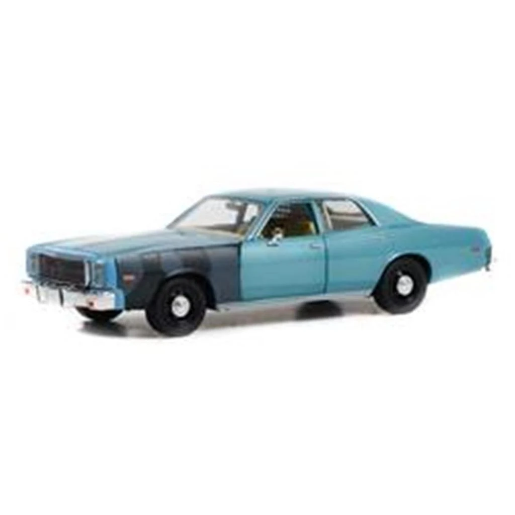 B2B Replicas 1 by 24 Scale Greenlight - Sergeant Rick Hunters 1977 Plymouth Fury Diecast Model Car Blue 1