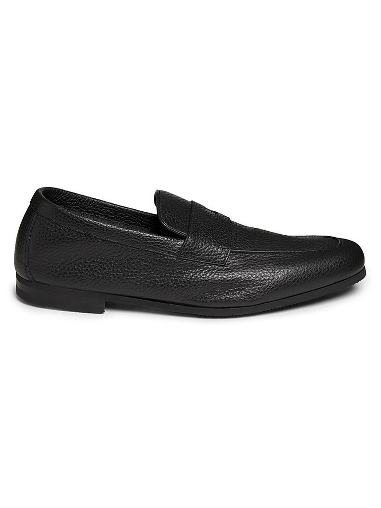 John Lobb Men's Thorne Soft Textured Leather Penny Loafers