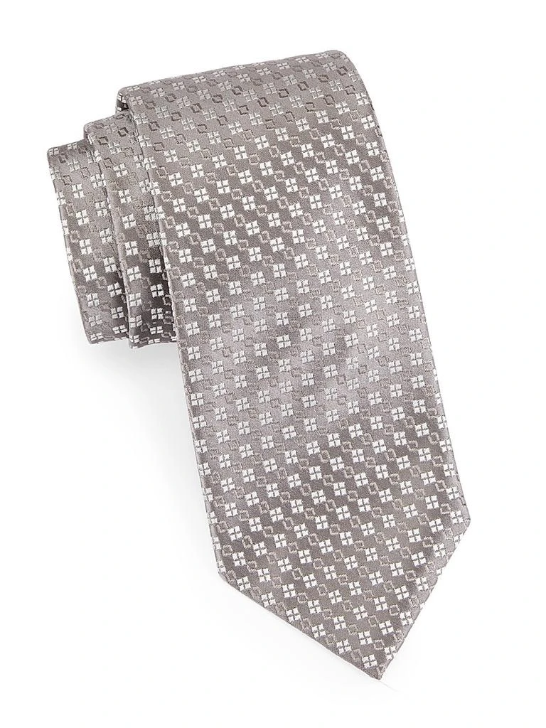 Charvet Mini Medallion Chain Silk Jacquard Tie 1