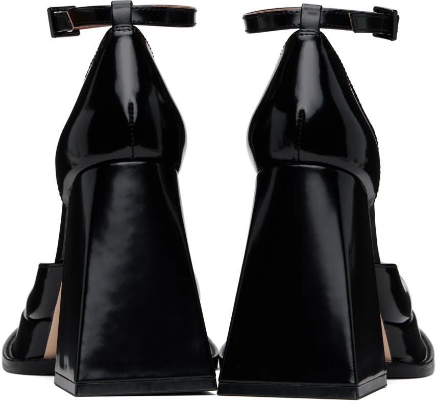 Shushu/Tong Black Round Toe Strap Heels 2