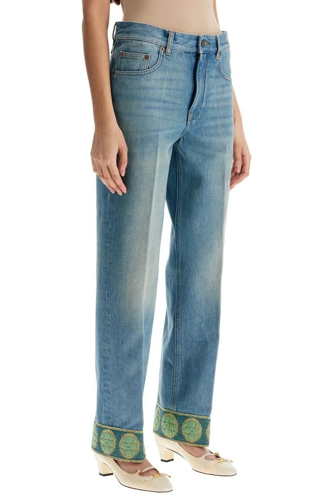 Valentino Valentino Logo-Patch Straight Leg Jeans 2