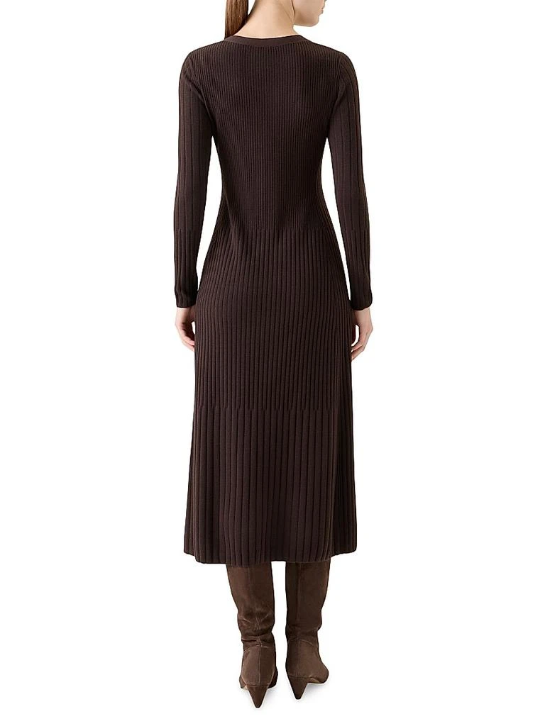 Rib-Knit Virgin Wool A-Line Midi-Dress  On Sale Now with Up to 76% Off |  Discover Exclusive Deals & Savings at BeyondStyle  Authentic Akris  women's|a-line|solid|long sleeve|v-neck|sweater dresses|premier|dresses|midi-length|women's  apparel|Women's ...