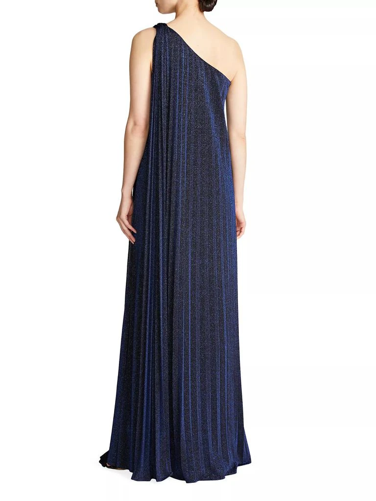 Halston Priya One-Shoulder Draped Gown 5