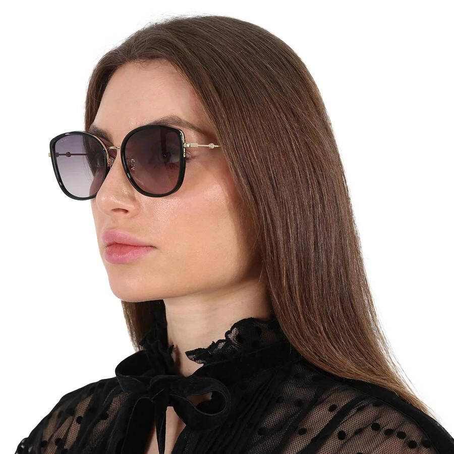 Gucci GG0606SK 001 Square Sunglasses - Black/Gold/Grey Gucci GG0606SK 001 Sunglasses Women main image 3