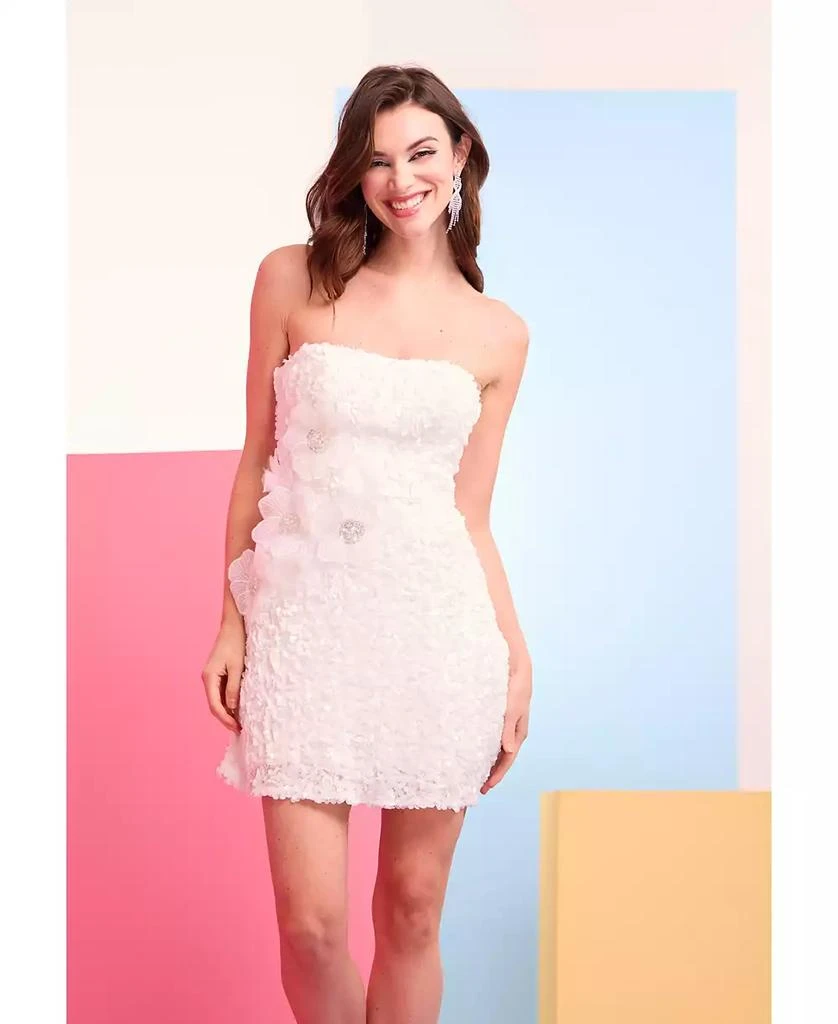Dress The Population Women's Sasha Embellished Strapless Mini Sheath Dress 5