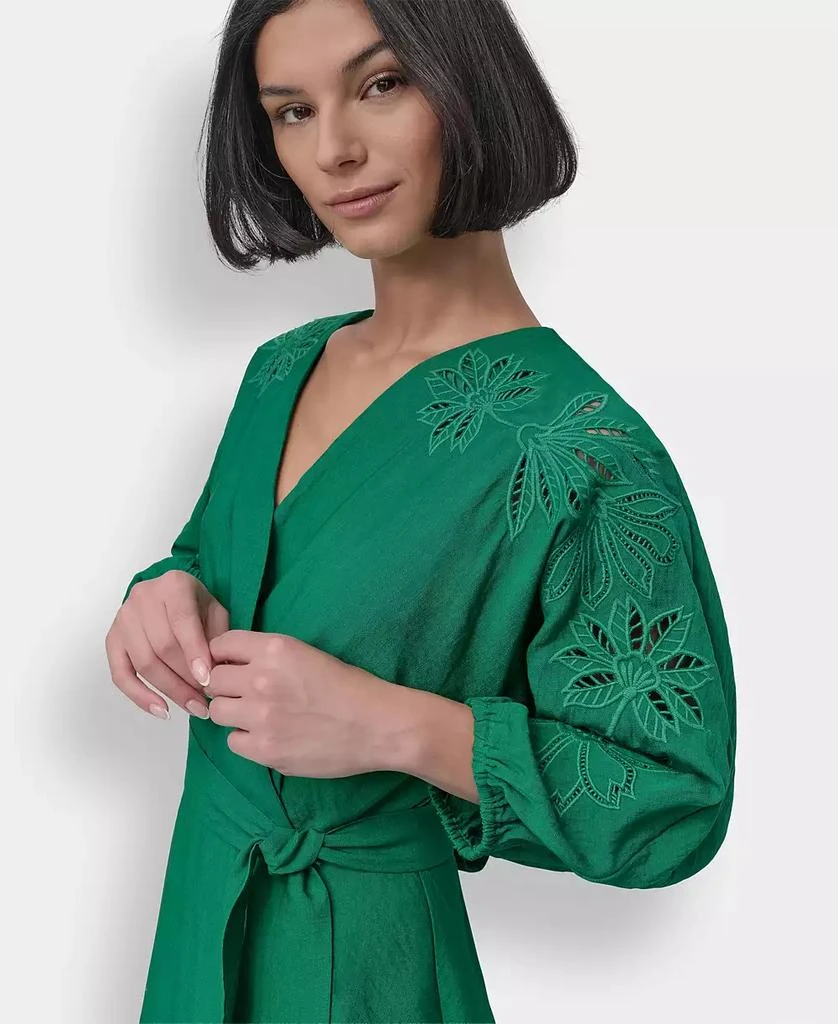 dkny embroidered dress DAHLIA