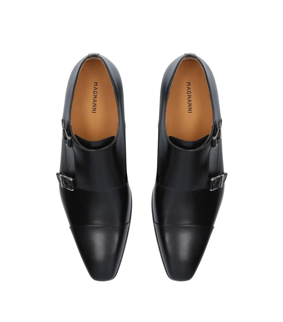 Magnanni Burnished Double Monk Shoes 3