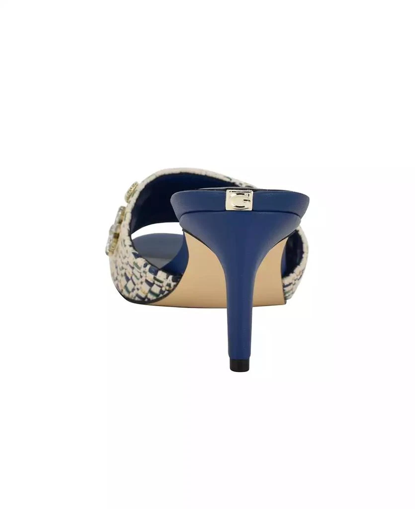 GUESS Women's Weekful Embellished Mid Heel Sandals 3