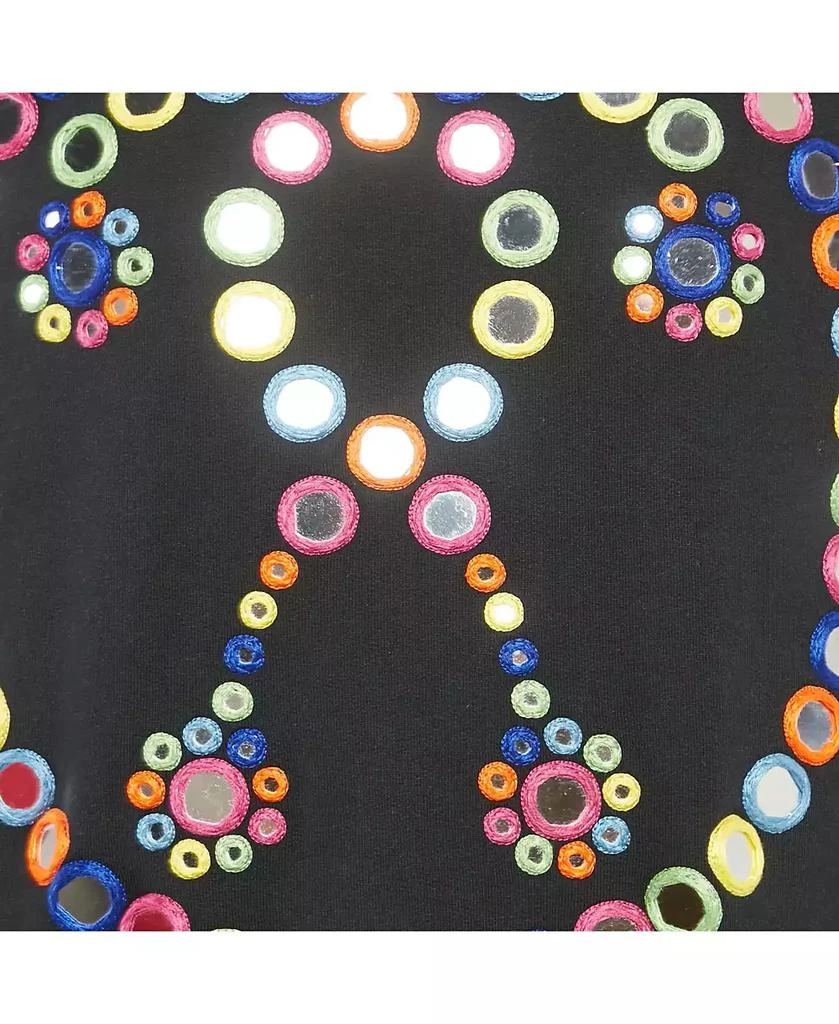 Pre-Owned Moschino Men
s Couture Black Mirror Embroidered Cotton Crew Neck Sweatshirt 4