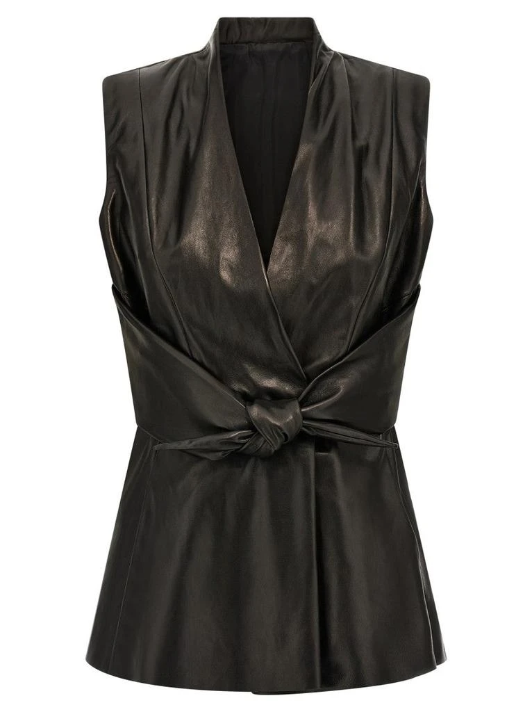 Rick Owens Nappa Leather Vest With Flared Silhouette 1