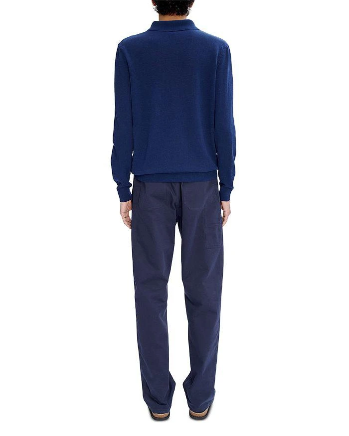 A.P.C. Blaise Long Sleeve Lightweight Crepe Polo Shirt 3