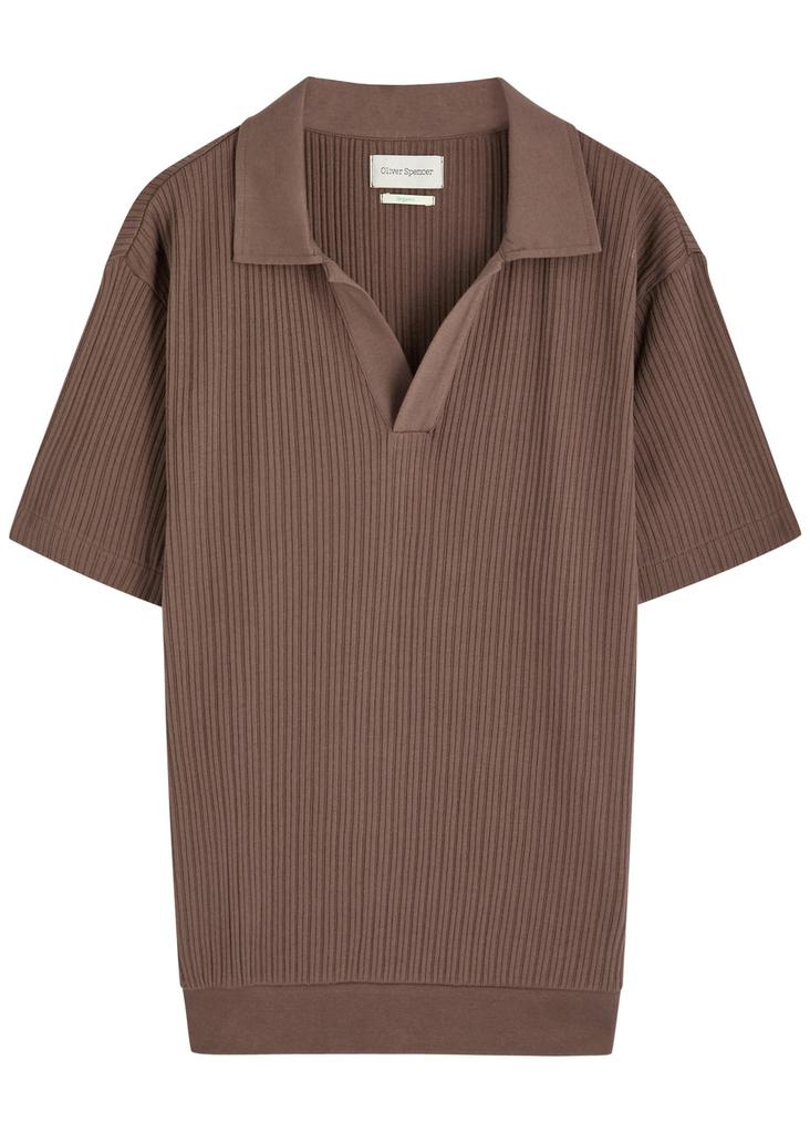 Oliver Spencer Westcott ribbed cotton polo shirt