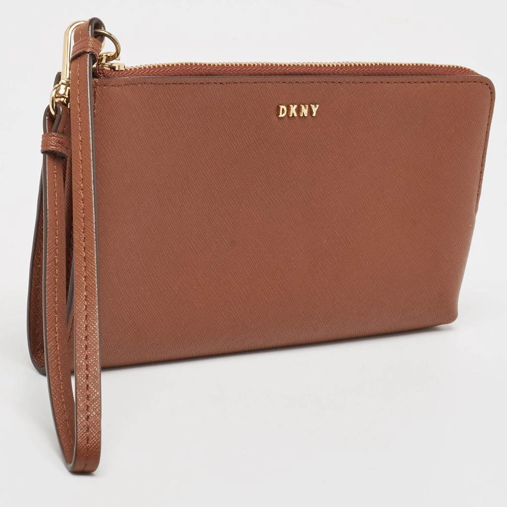DKNY DKNY Brown Leather Wristlet Wallet 5
