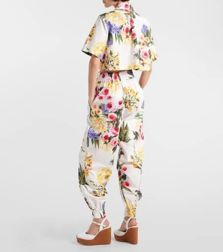 Dolce 
Gabbana Floral cropped cotton poplin shirt 3