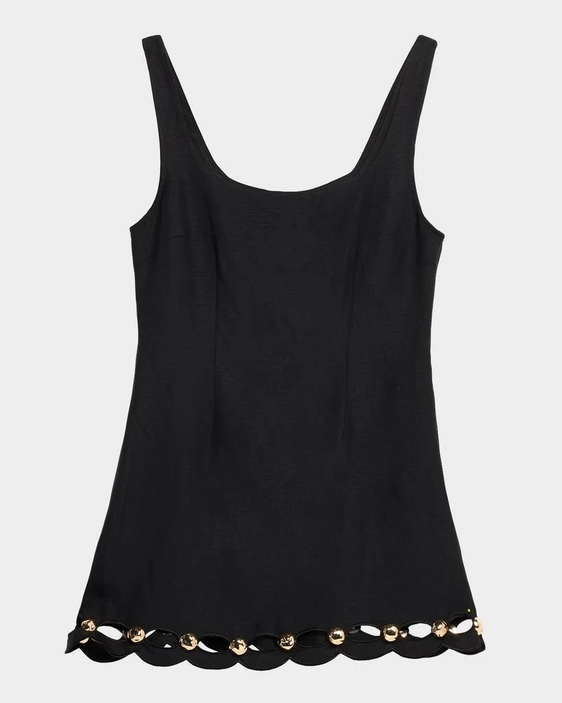 SIMKHAI Lindley Linen-Blend Sleeveless Mini Dress 1