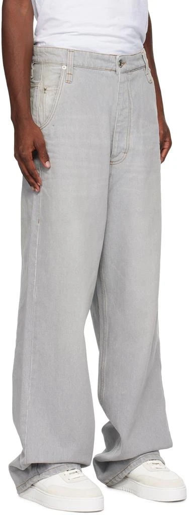 AMI Gray Baggy Fit Jeans 2